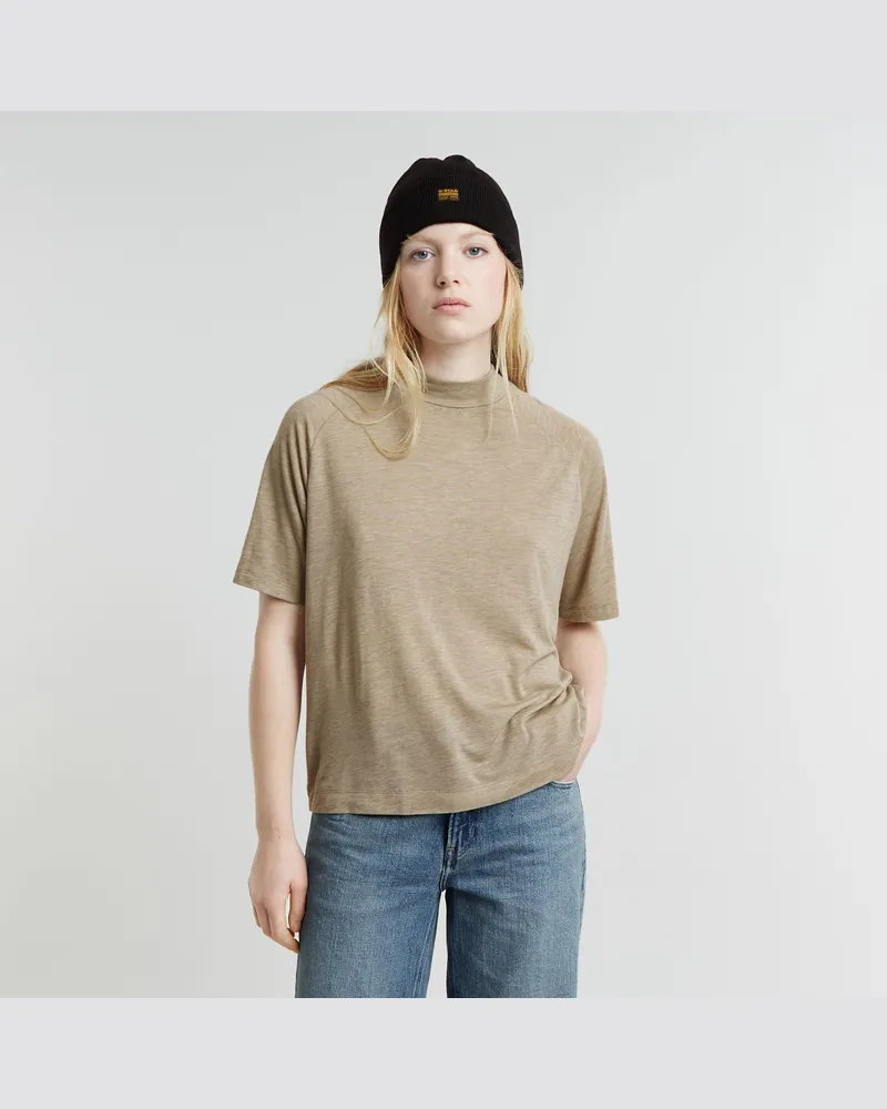 G-STAR RAW Saddle Sleeve Boxy Top - Beige - Damen Beige