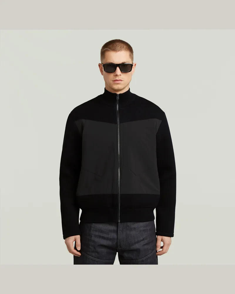 G-STAR RAW Fabric Mix Knit Jacke - Schwarz - Herren Schwarz