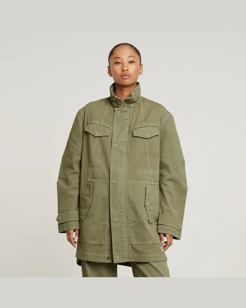 G-STAR RAW Overdyed Parka - Grün - Damen Grün