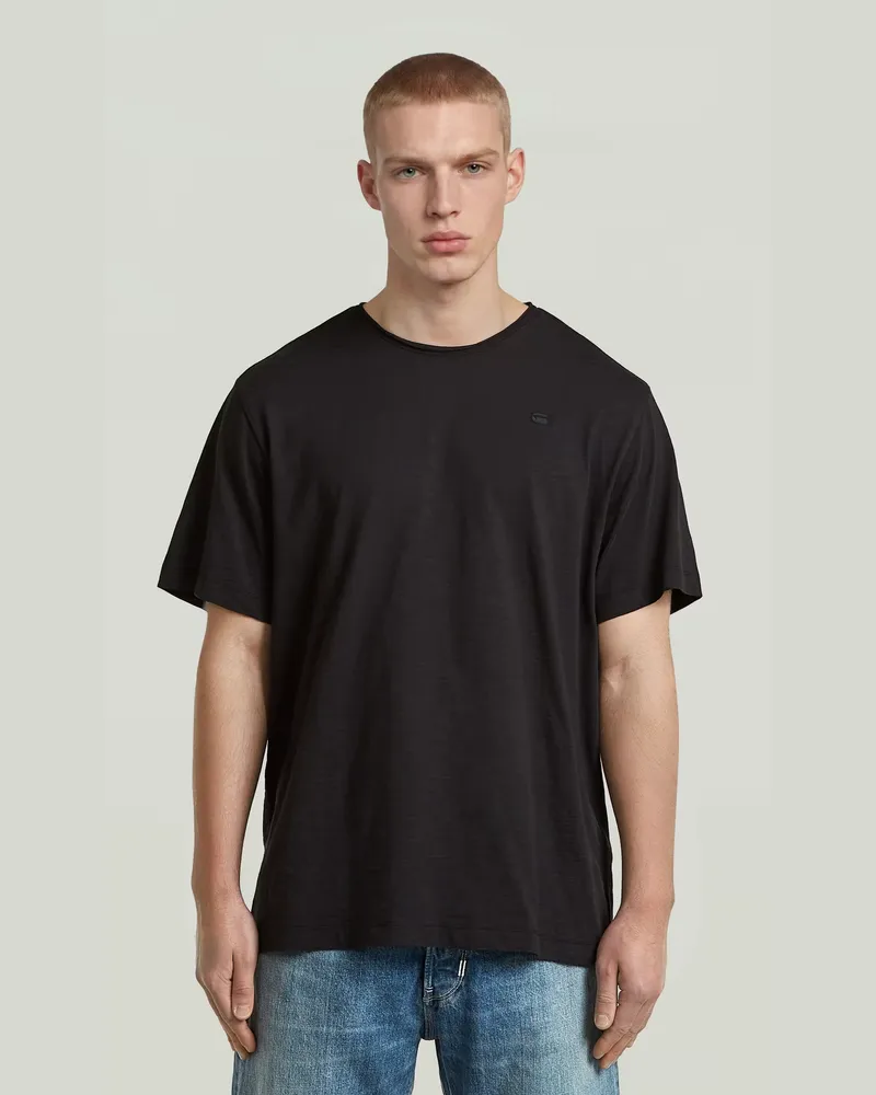 G-STAR RAW Essential Raw Neck T-Shirt - Schwarz - Herren Schwarz