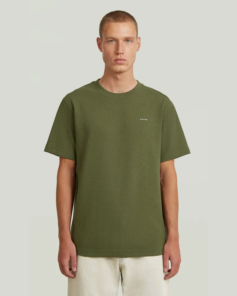 G-STAR RAW True Regular Structured T-Shirt - Grün - Herren Grün