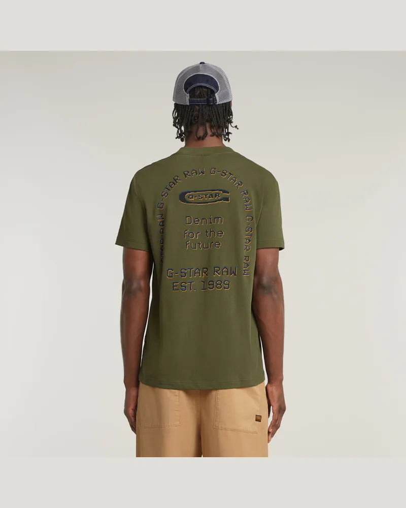 G-STAR RAW Back Graphic Arch T-Shirt - Grün - Herren Grün