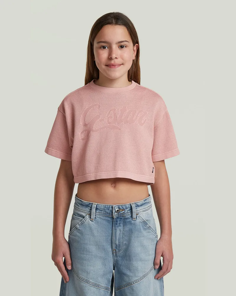G-STAR RAW Girls Boxy Cropped T-Shirt - Pink - mädchen Pink
