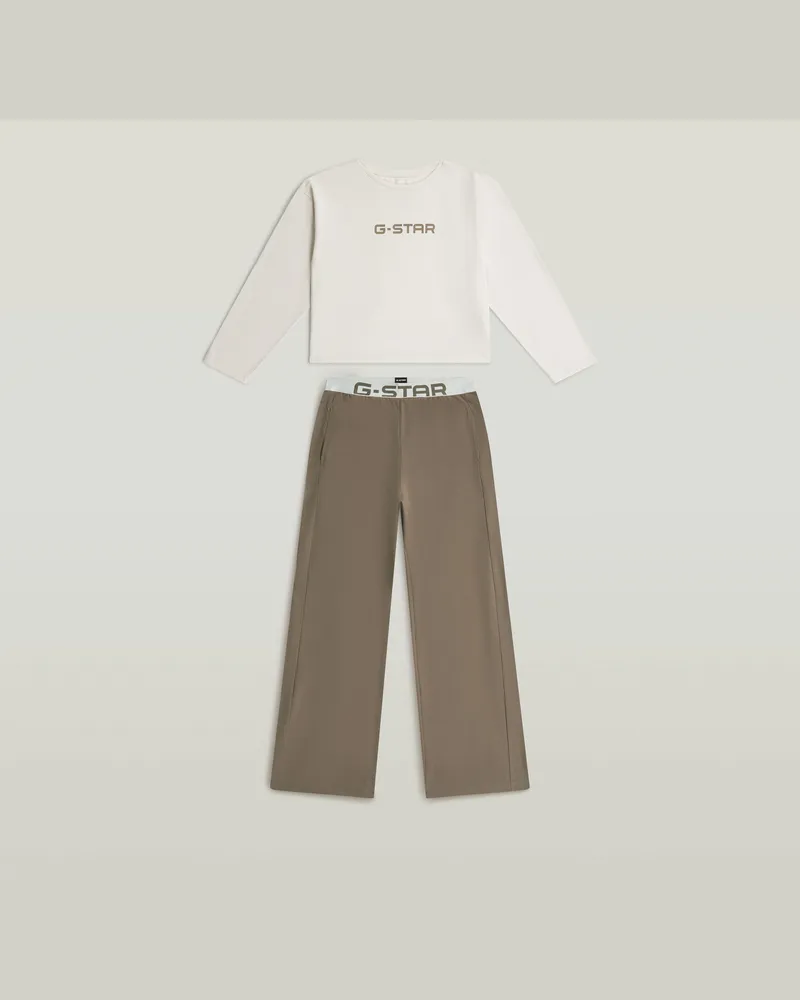 G-STAR RAW Tee & Pant Set - Mehrfarbig - Damen Mehrfarbig