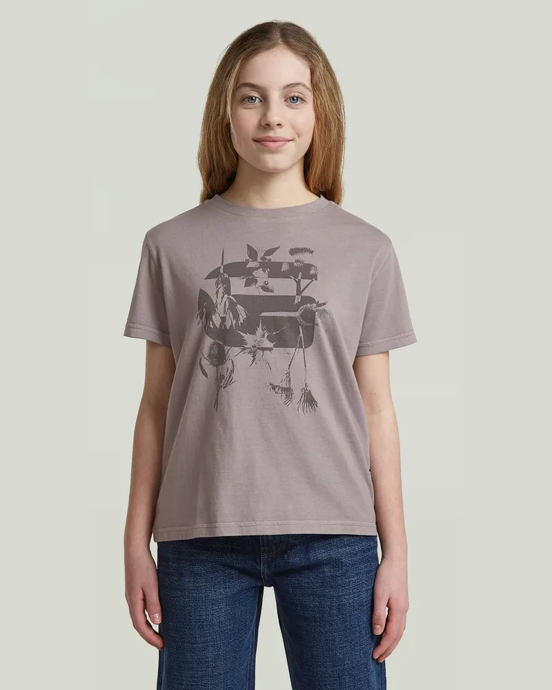G-STAR RAW Girls Miller T-Shirt - Grau - mädchen Grau