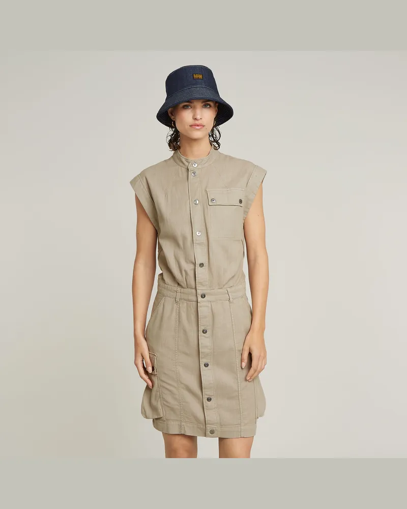 G-STAR RAW Pocket Kleid - Beige - Damen Beige