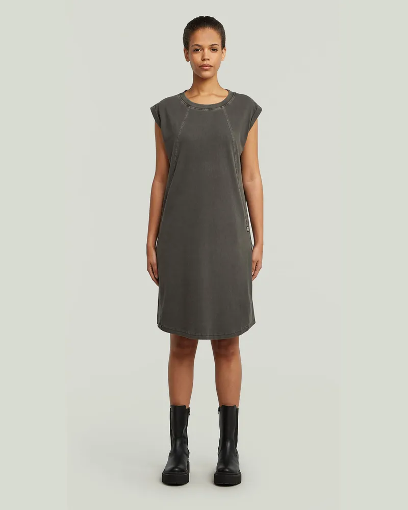 G-STAR RAW Seam Detail Overdyed Loose Kleid - Grau - Damen Grau