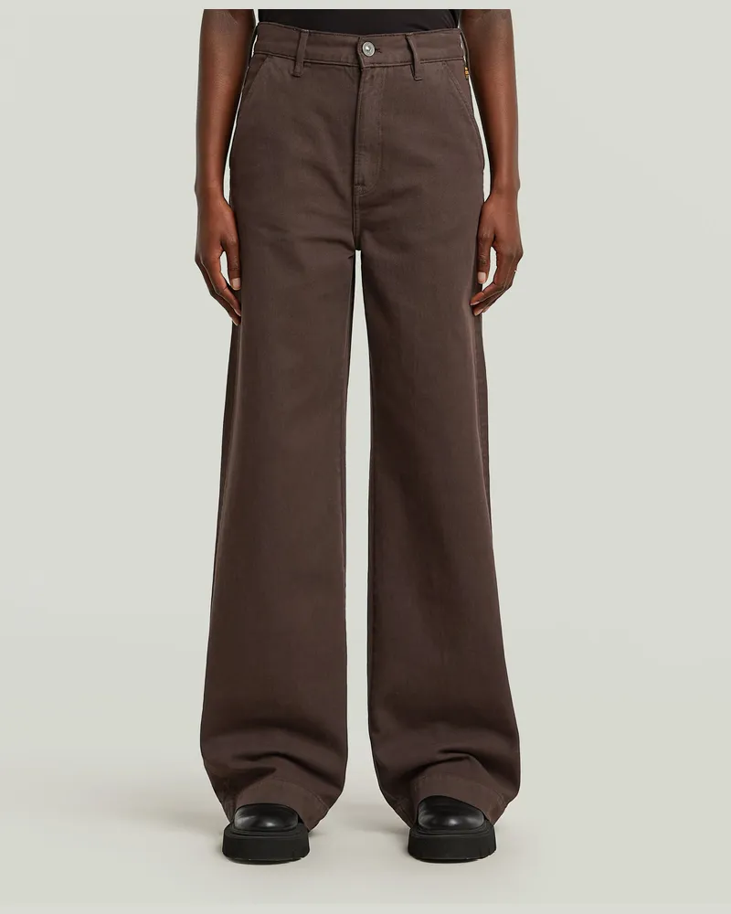 G-STAR RAW Deck 2.0 High Loose Chino - Braun - Damen Braun