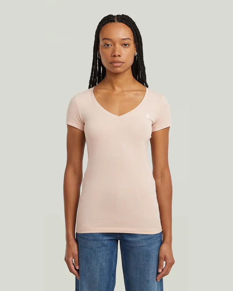 G-STAR RAW Base V-Neck T-Shirt - Pink - Damen Pink