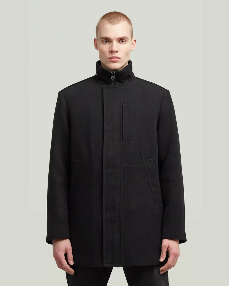 G-STAR RAW Garber Wool Trench - Schwarz - Herren Schwarz