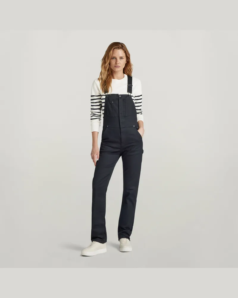 G-STAR RAW Slim Latzhose - Schwarz - Damen Schwarz