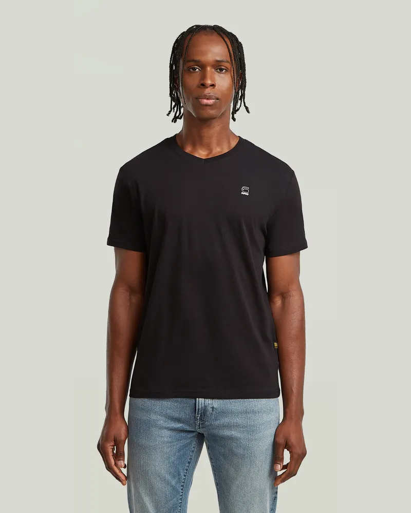 G-STAR RAW Base V-Neck T-Shirt 2-Pack - Schwarz - Herren Schwarz