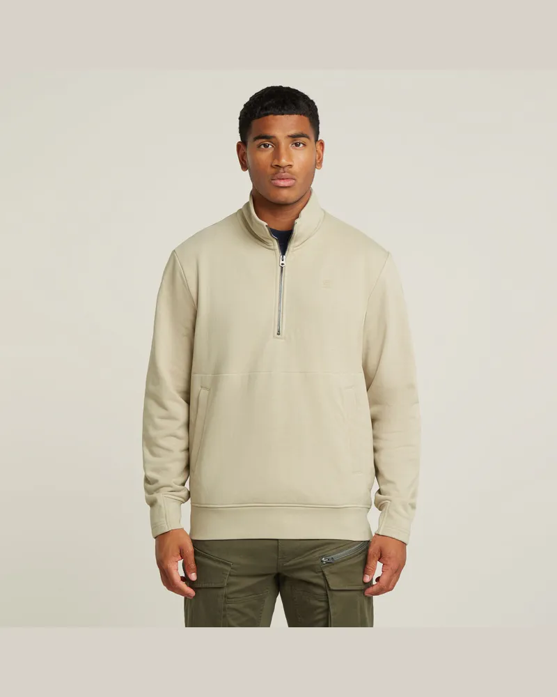 G-STAR RAW Nifous Half Zip Sweatshirt - Beige - Herren Beige