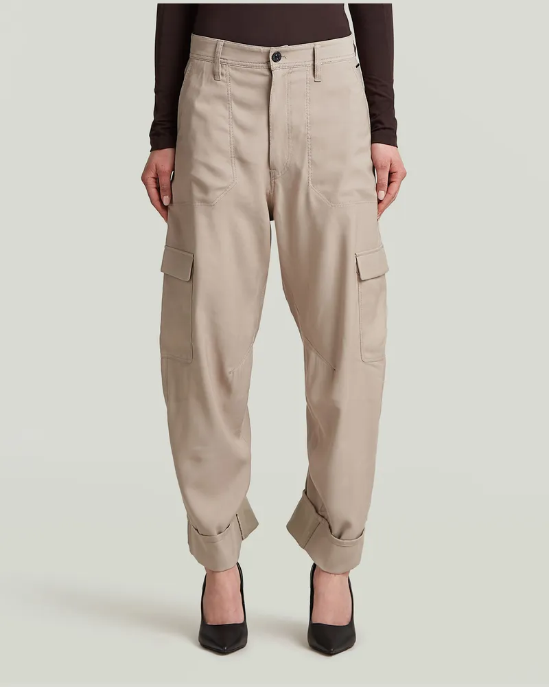 G-STAR RAW Cargo 3D Boyfriend Hose - Beige - Damen Beige