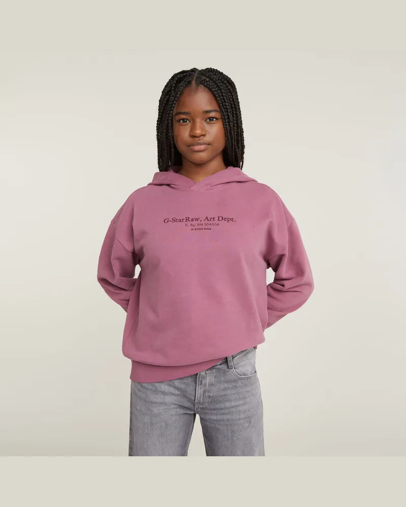 G-STAR RAW Mädchen Hoodie Brushed - Lila - mädchen Lila