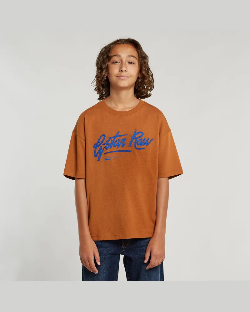 G-STAR RAW Jungen T-Shirt Boxy - Braun - jungen Braun