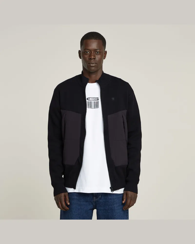 G-STAR RAW Alfresco Knitted Strickjacke - Schwarz - Herren Schwarz