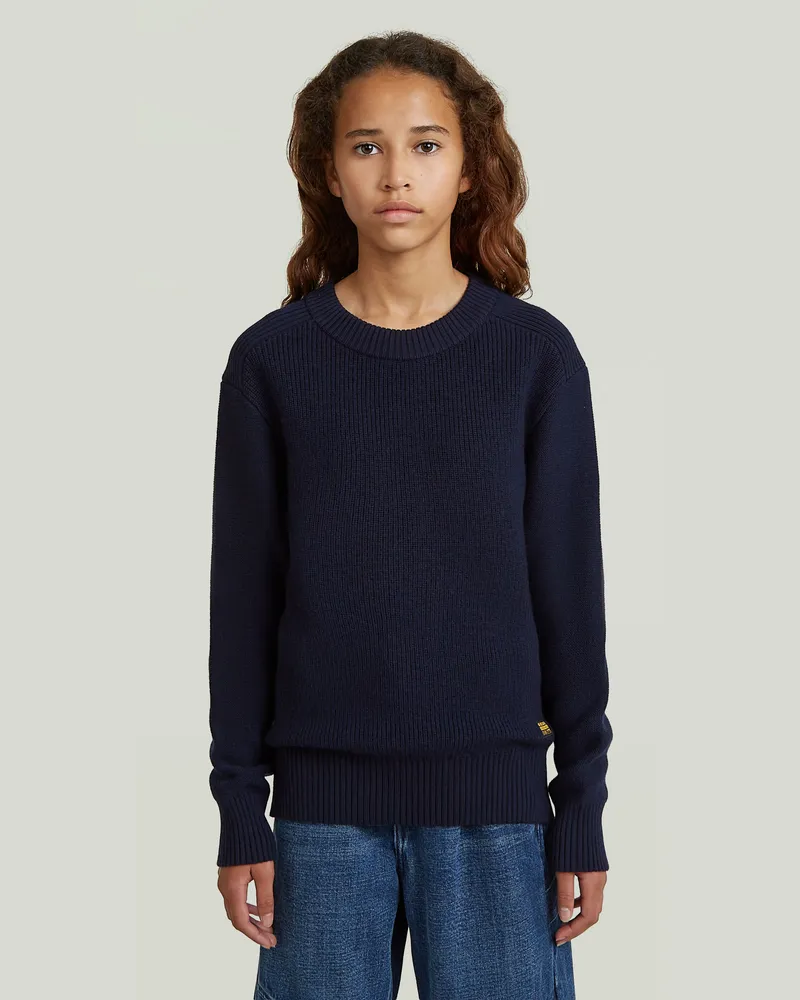 G-STAR RAW Girls Fisherman Knit Cardigan - Dunkelblau - mädchen Dunkelblau