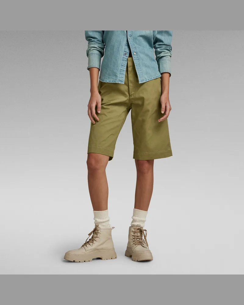 G-STAR RAW Chino Bermuda Shorts - Grün - Damen Grün