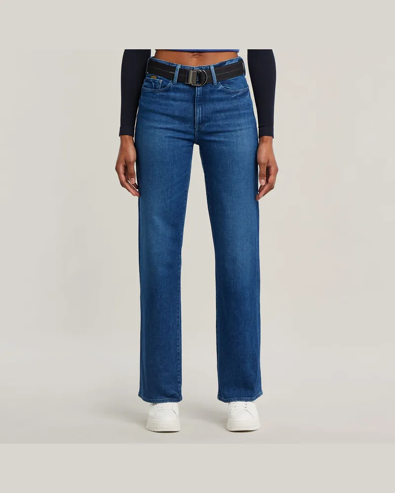G-STAR RAW 3301 Shape Straight Jeans - Mittelblau - Damen Mittelblau
