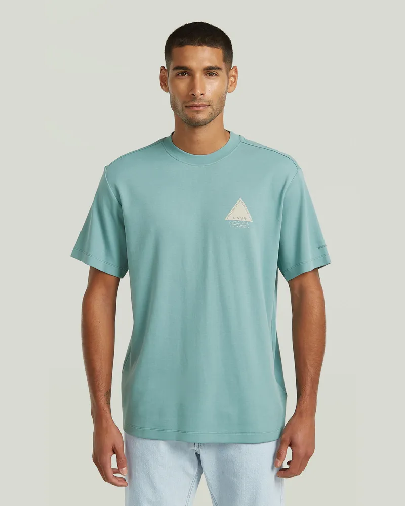 G-STAR RAW Small Logo T-Shirt - Mittelblau - Herren Mittelblau