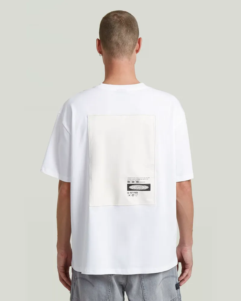 G-STAR RAW Back Applique Relaxed T-Shirt - Weiß - Herren Weiß