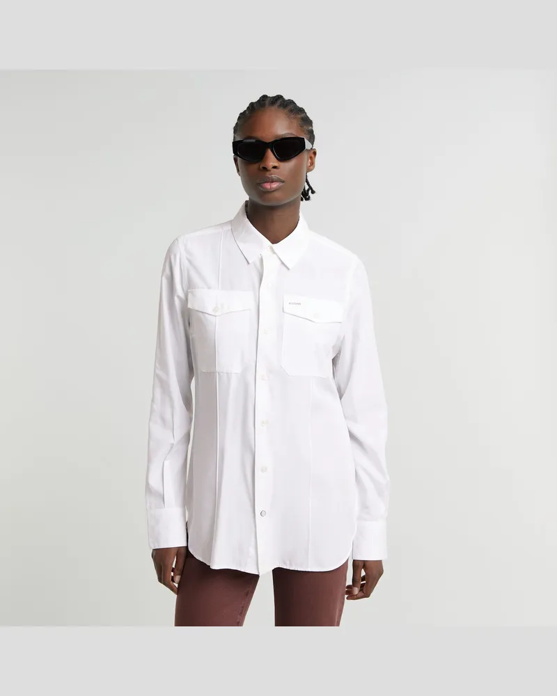 G-STAR RAW Slim Pocket Hemd - Weiß - Damen Weiß
