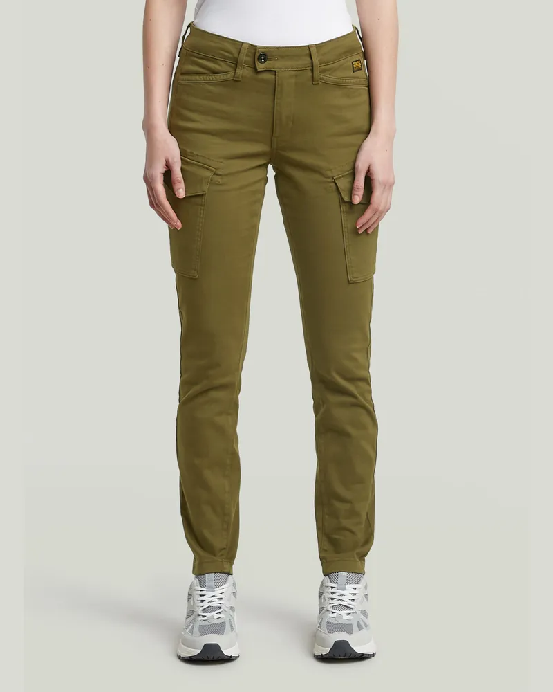 G-STAR RAW Blossite G-Shape Army High Skinny Hose - Grün - Damen Grün