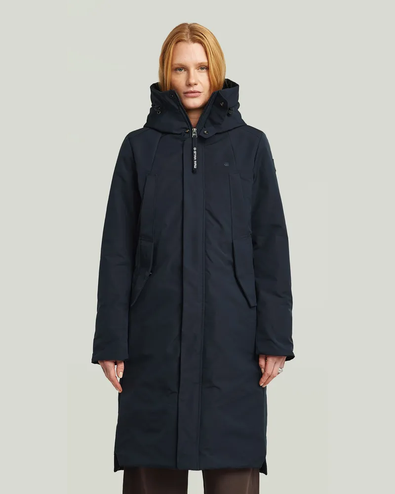 G-STAR RAW Vodan 2.0 Long Jacke - Dunkelblau - Damen Dunkelblau