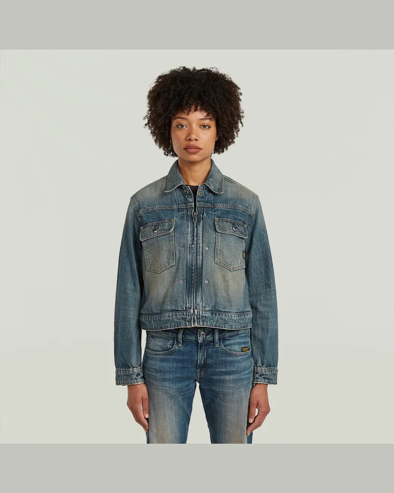 G-STAR RAW Shrunken Boxy Jacke - Dunkelblau - Damen Dunkelblau