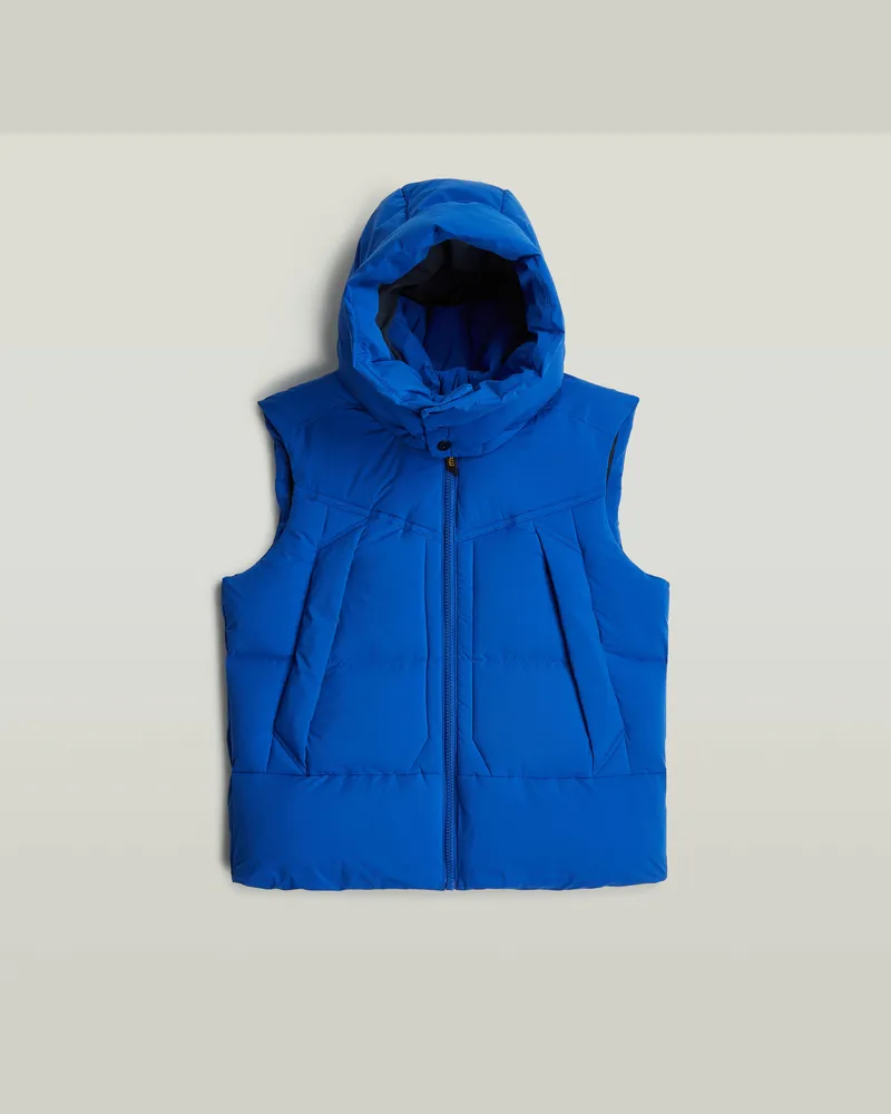 G-STAR RAW G-Whistler Padded Hooded Weste 2.0 - Mittelblau - Herren Mittelblau