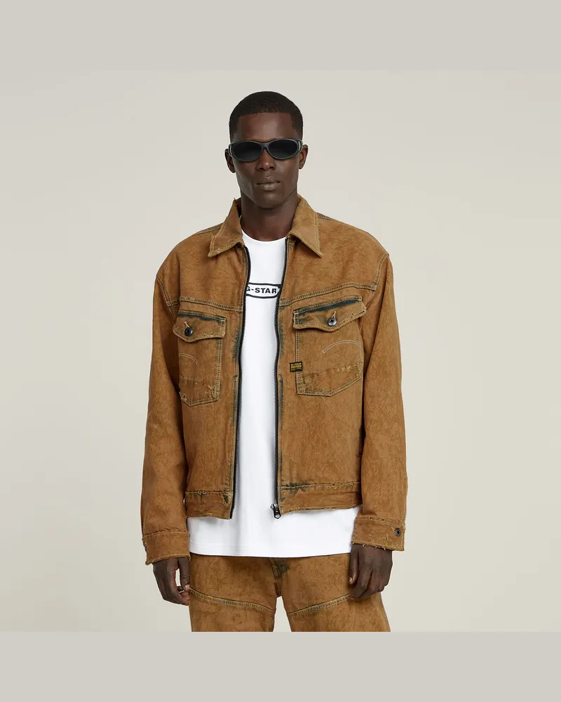 G-STAR RAW Dakota Zip Jacke - Beige - Herren Beige