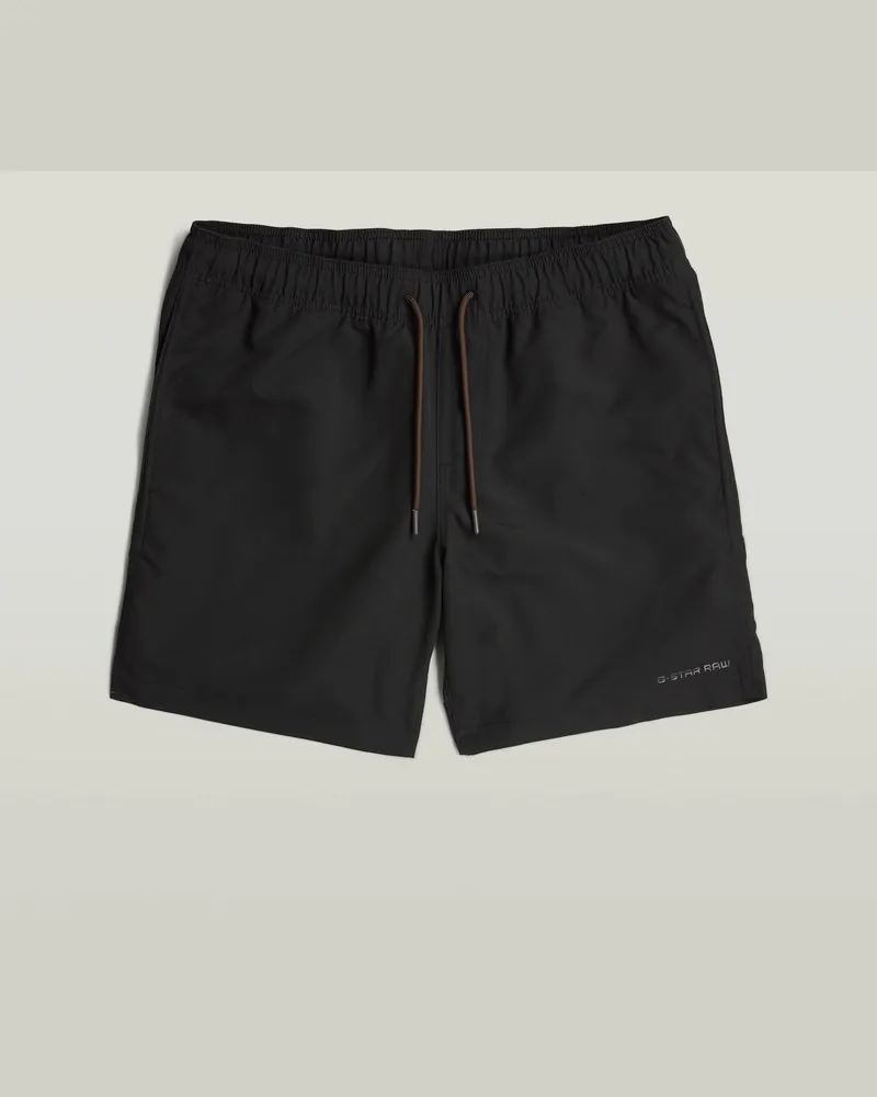 G-STAR RAW Dirik Solid Badeshorts - Schwarz - Herren Schwarz