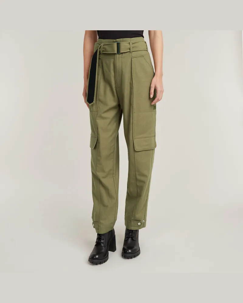 G-STAR RAW High Paperbag Hose - Grün - Damen Grün
