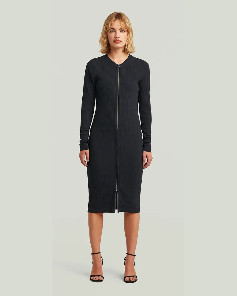 G-STAR RAW 2 Way Slim Rib Kleid - Dunkelblau - Damen Dunkelblau