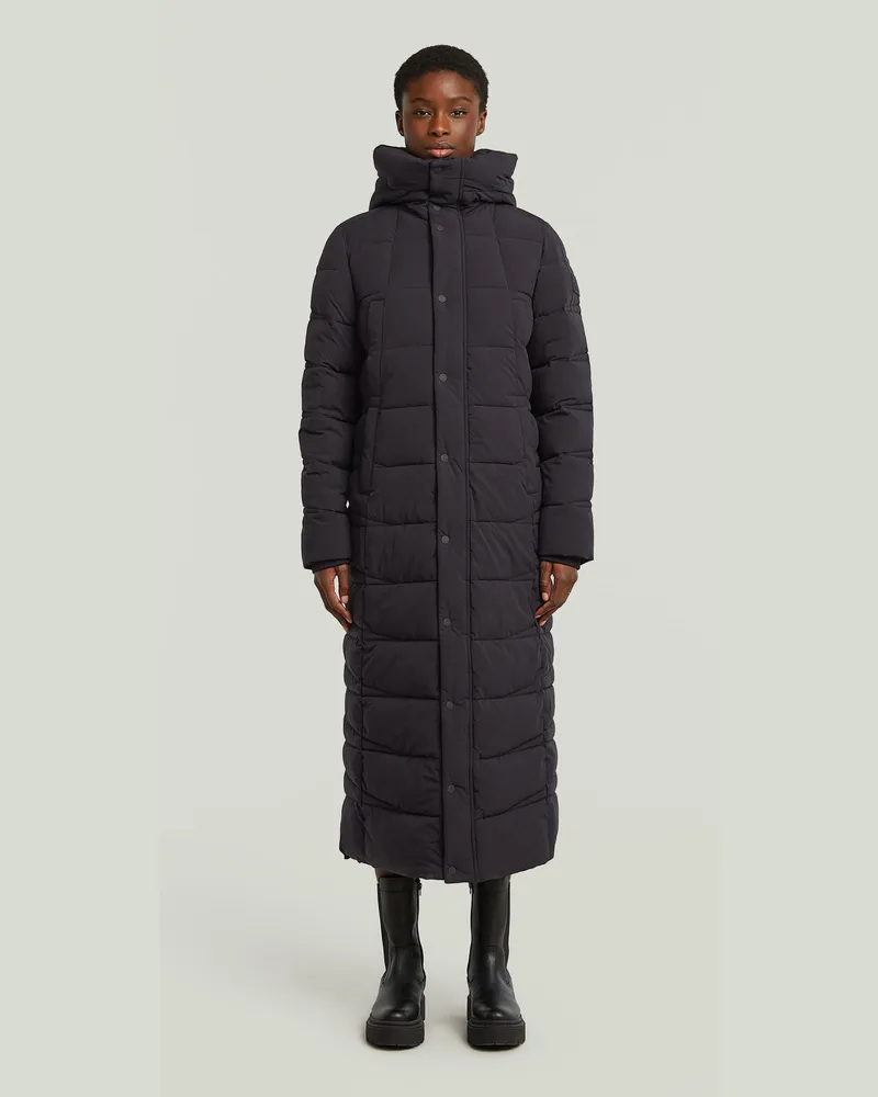 G-STAR RAW Whistler Long Puffer Jacke - Schwarz - Damen Schwarz