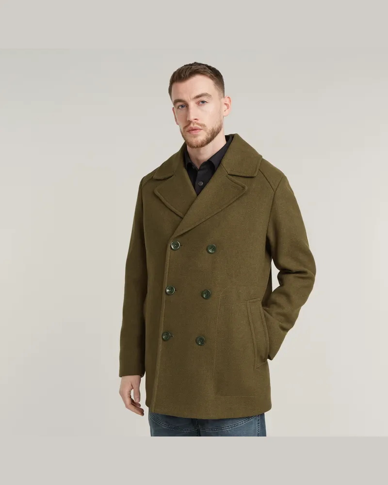 G-STAR RAW Wool Peacoat - Grün - Herren Grün