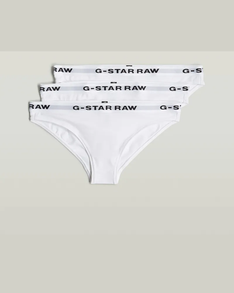 G-STAR RAW Slips 3 Pack - Weiß - Damen Weiß