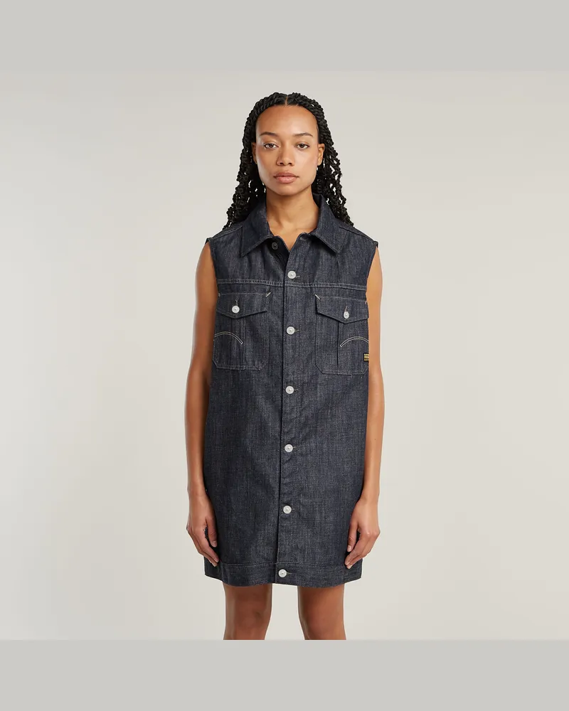 G-STAR RAW Oversized Sleeveless Kleid - Dunkelblau - Damen Dunkelblau