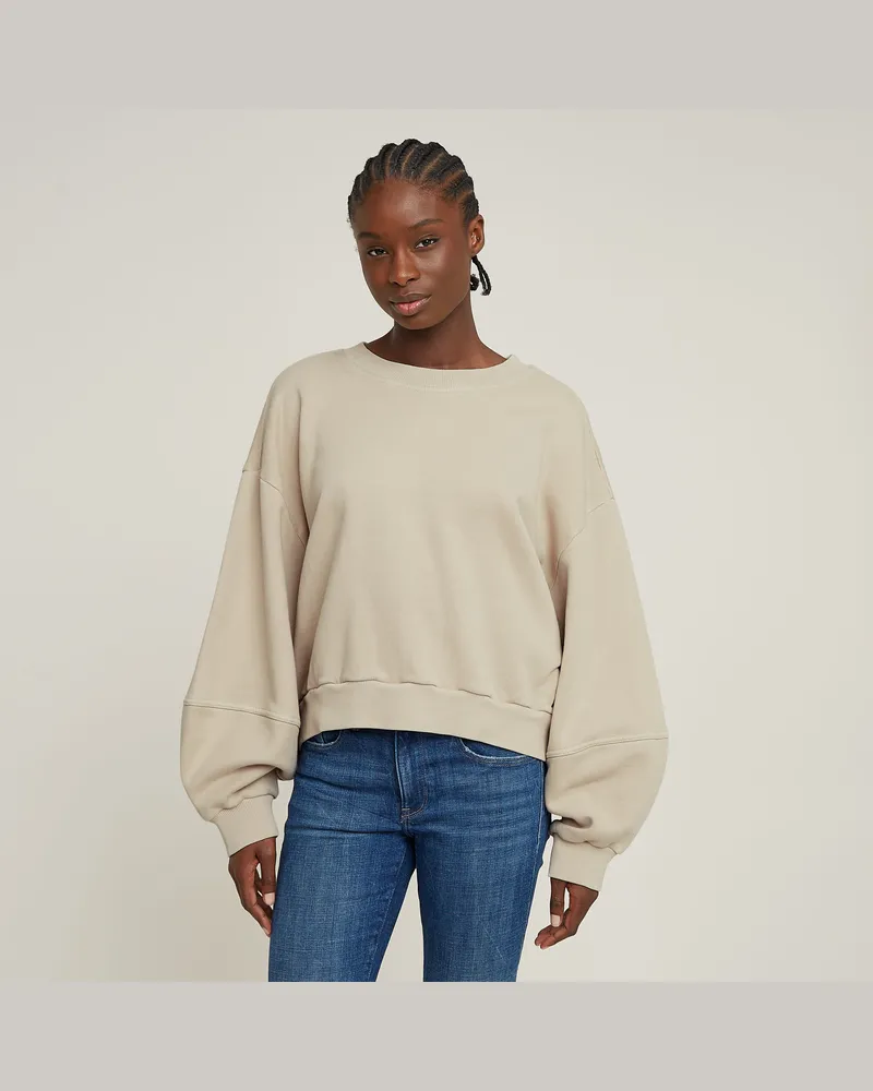 G-STAR RAW Overdyed Big Sleeve Oversized Sweater - Beige - Damen Beige