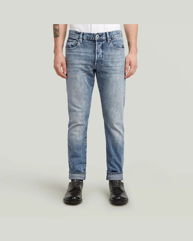 G-STAR RAW 3301 Slim Selvedge Jeans - Hellblau - Herren Hellblau