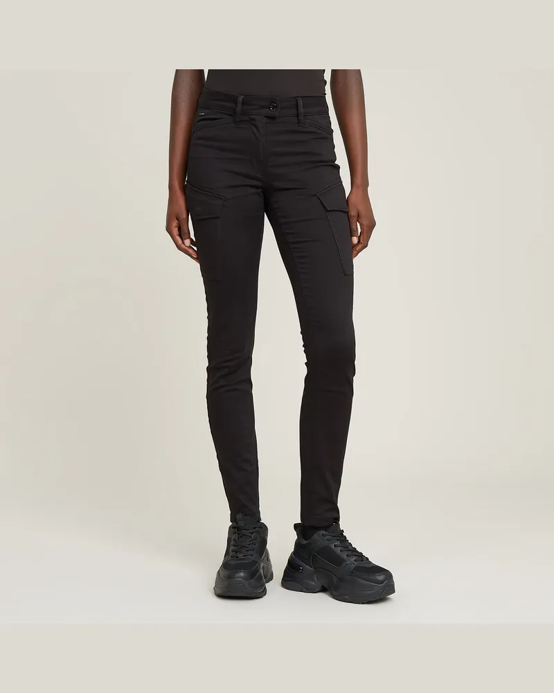 G-STAR RAW Blossite G-Shape Army High Skinny Hose - Schwarz - Damen Schwarz