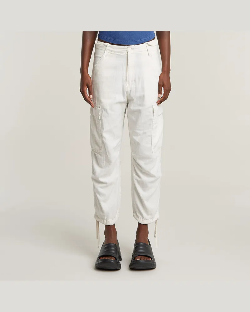 G-STAR RAW Cropped Cargo Pants - Weiß - Damen Weiß