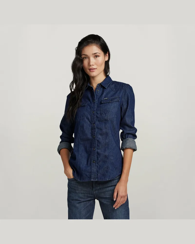 G-STAR RAW 3301 Hemd - Dunkelblau - Damen Dunkelblau