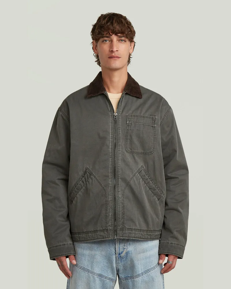 G-STAR RAW Duty Canvas Trucker Jacke - Grau - Herren Grau