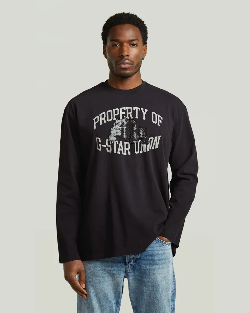 G-STAR RAW Sunfaded Relaxed Graphic T-Shirt - Schwarz - Herren Schwarz