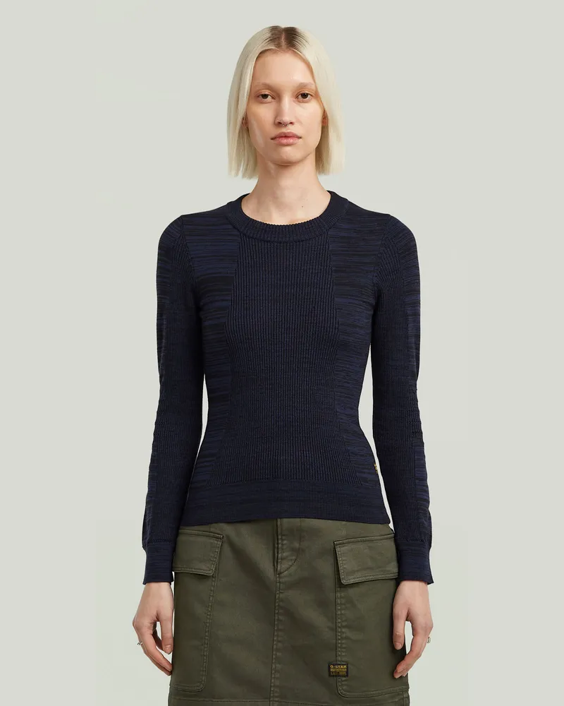 G-STAR RAW 3D Biker Knit Slim Pullover - Mehrfarbig - Damen Mehrfarbig