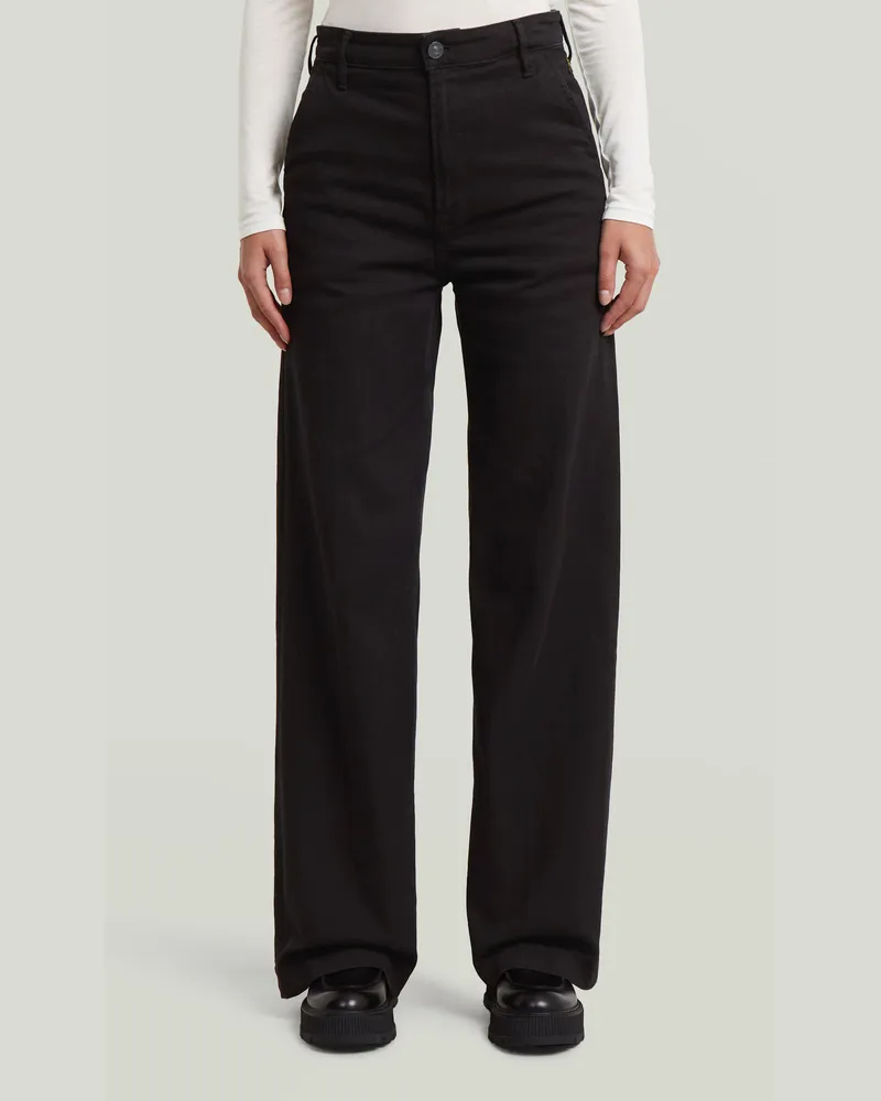 G-STAR RAW Deck 2.0 High Loose Chino - Schwarz - Damen Schwarz