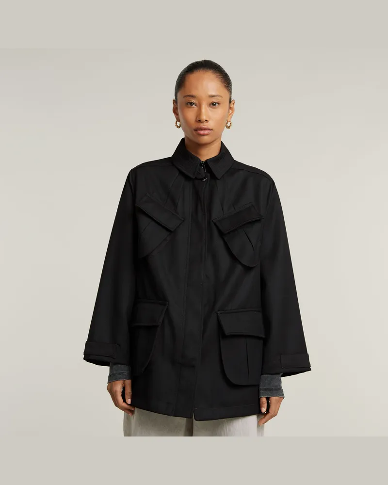 G-STAR RAW Chisel A-Line Field Jacke - Schwarz - Damen Schwarz