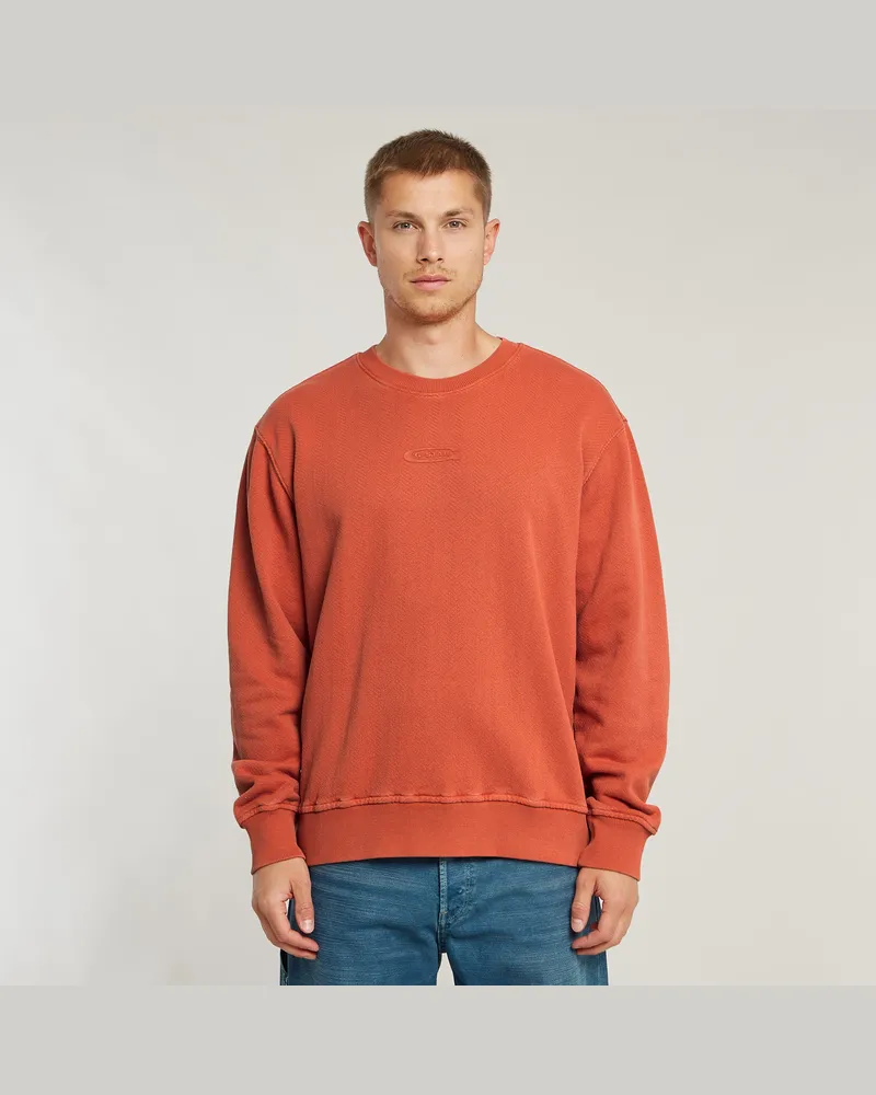 G-STAR RAW Washed Relaxed Sweater - Rot - Herren Rot